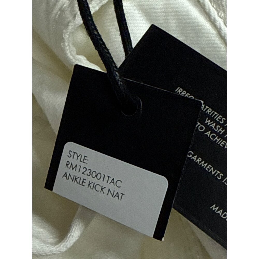 Rebecca Minkoff Ankle Kick Women's Jeans White High Rise Denim Flare Size 30 NEW - Picture 14 of 14